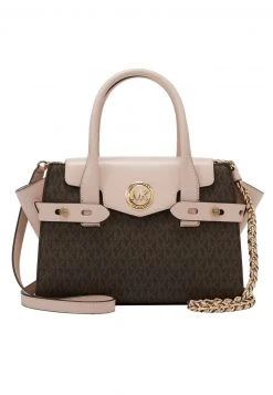 MICHAEL Michael Kors Damen CARMEN FLAP SATCHEL SEMI LUX - Handtasche - Brown/softpink -MICHAEL Michael Kors Geschäft a554913e85534033a141eca5d59e7560