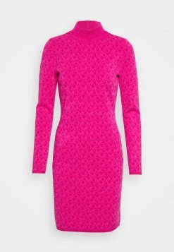 MICHAEL Michael Kors Damen MEGA DOT MOCK NECK DRESS - Strickkleid - Wild Berry