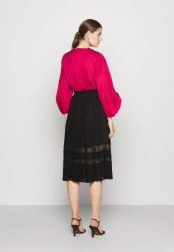 MICHAEL Michael Kors Damen MIDI SKIRT - Faltenrock - Black -MICHAEL Michael Kors Geschäft a7cd7053061e49eaadce66d72d9e68cd