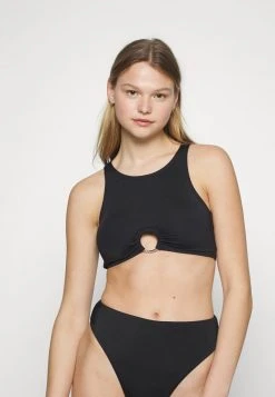 MICHAEL Michael Kors Damen ICONIC SOLIDS CROPPED - Bikini-Top - Black