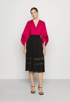 MICHAEL Michael Kors Damen MIDI SKIRT - Faltenrock - Black -MICHAEL Michael Kors Geschäft ad3af0bc78a647a8b6e030e26d24f8b5