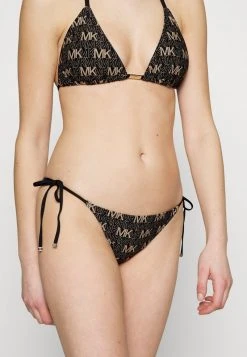 MICHAEL Michael Kors Damen MONOGRAM SIDE TIE BOTTOM - Bikini-Hose - Black