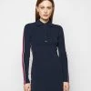 MICHAEL Michael Kors Damen LOGO TAPE SPLIT HEM DRESS - Etuikleid - Midnightblue