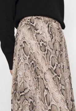 MICHAEL Michael Kors Damen PLEATED SNAKE SKIRT - A-Linien-Rock - Dune -MICHAEL Michael Kors Geschäft b24f33fe15664162a86e9aac174ff73c