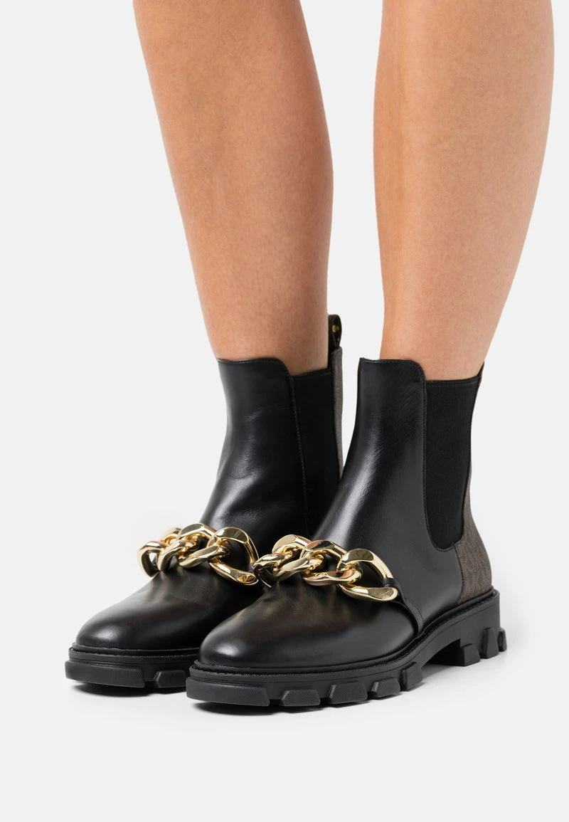 MICHAEL Michael Kors Damen SCARLETT BOOTIE - Cowboy-/Bikerstiefelette - Black/brown 3 MICHAEL Michael Kors Damen SCARLETT BOOTIE - Cowboy-/Bikerstiefelette - Black/brown