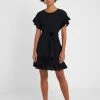 MICHAEL Michael Kors Damen RUFFLE WRAP DRESS - Freizeitkleid - Black