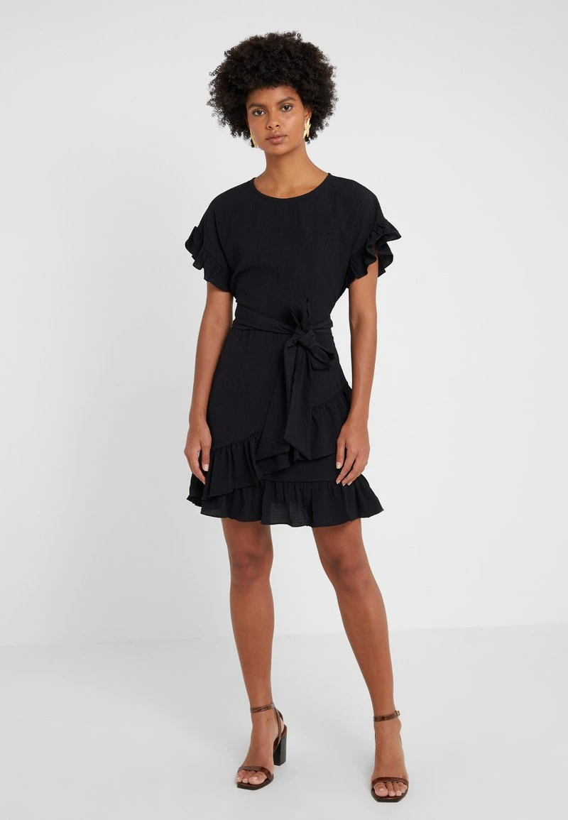 MICHAEL Michael Kors Damen RUFFLE WRAP DRESS - Freizeitkleid - Black 3 MICHAEL Michael Kors Damen RUFFLE WRAP DRESS - Freizeitkleid - Black