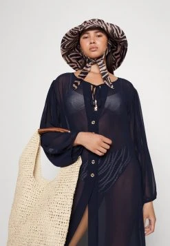 MICHAEL Michael Kors Damen LARGE GROMMET BUTTON FRONT COVERUP - Strandaccessoire - Navy -MICHAEL Michael Kors Geschäft b9fcd9048e754629bb918df843cc9a85
