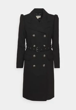 MICHAEL Michael Kors Damen PUFF SLEEVE COAT - Trenchcoat - Black -MICHAEL Michael Kors Geschäft bc32bf363f3646f6802127f75195a4fb