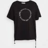 MICHAEL Michael Kors Damen BUNGEE LOGO TEE - T-Shirt Print - Black -MICHAEL Michael Kors Geschäft bf5b77e3fca74473a83eaff85ef50c94