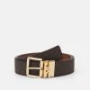 MICHAEL Michael Kors Damen LOGO REVERSIBLE BELT - Gürtel - Brown/chocolate/gold-coloured