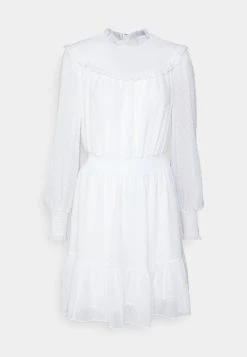 MICHAEL Michael Kors Damen SWISS DOT SMOCKED DRESS - Freizeitkleid - White -MICHAEL Michael Kors Geschäft c1cd7d3f02b54d4fb09dc150c4635e76