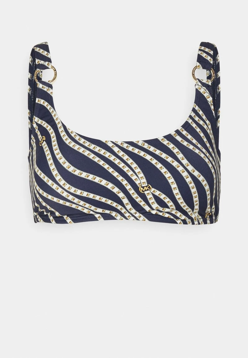 MICHAEL Michael Kors Damen DIAGONAL BELT LOGO RING BRALETTE - Bikini-Top - Navy 7 MICHAEL Michael Kors Damen DIAGONAL BELT LOGO RING BRALETTE - Bikini-Top - Navy – Bild 5