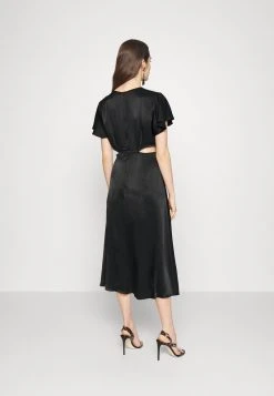 MICHAEL Michael Kors Damen CUT OUT MIDI DRESS - Cocktailkleid/festliches Kleid - Black -MICHAEL Michael Kors Geschäft c2dcc99dd2334566984fee3f01831783