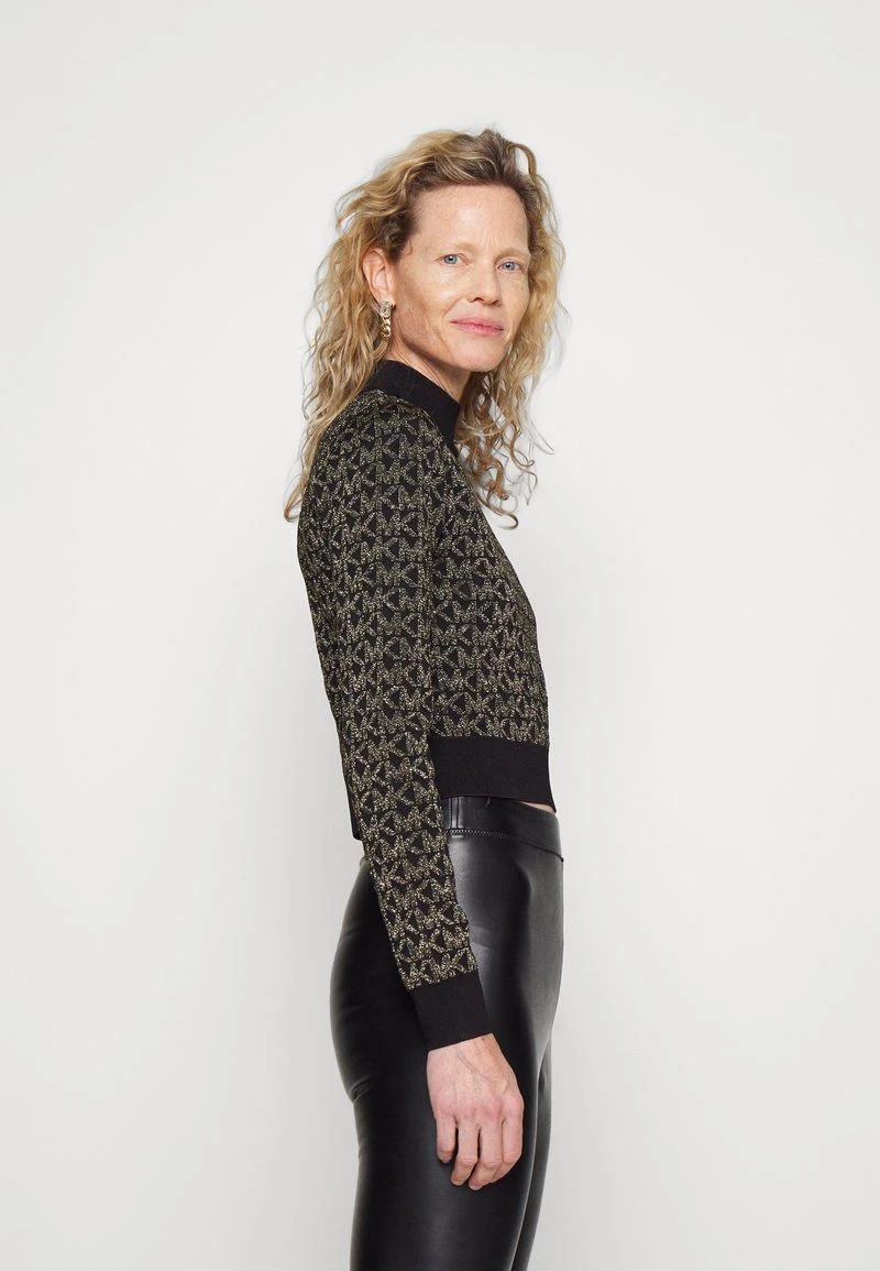 MICHAEL Michael Kors Damen DOT CROP TOP - Strickpullover - Black/gold 6 MICHAEL Michael Kors Damen DOT CROP TOP - Strickpullover - Black/gold – Bild 4