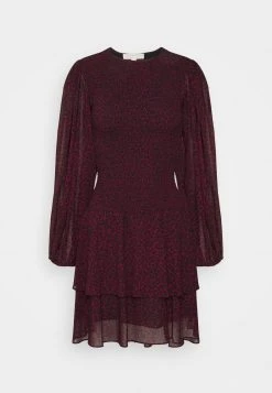 MICHAEL Michael Kors Damen CHEETAH SMOCK MINI - Freizeitkleid - Dark Ruby -MICHAEL Michael Kors Geschäft c5e58f6e774f463f8d5aa9c6d1308625