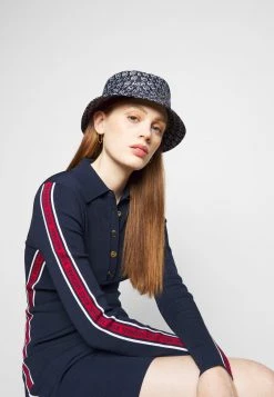 MICHAEL Michael Kors Damen LOGO TAPE SPLIT HEM DRESS - Etuikleid - Midnightblue -MICHAEL Michael Kors Geschäft c74b21453d354ed4b2c3dd28993460da