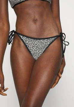 MICHAEL Michael Kors Damen MINI LEOPARD SIDE TIE BOTTOM - Bikini-Hose - Black