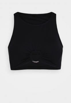 MICHAEL Michael Kors Damen ICONIC SOLIDS CROPPED - Bikini-Top - Black -MICHAEL Michael Kors Geschäft cd924fce24f74849bc891ff10c2796cb