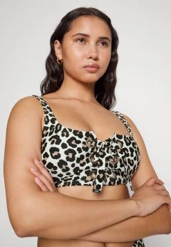 MICHAEL Michael Kors Damen LEOPARD UP BRALETTE - Bikini-Top - Khaki -MICHAEL Michael Kors Geschäft d0fbbff120f44c08910e95819746dc5f