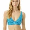 MICHAEL Michael Kors Damen Bikini-Top - Cyan Blue -MICHAEL Michael Kors Geschäft d1138da4b8bb41dbba61860e09306af4