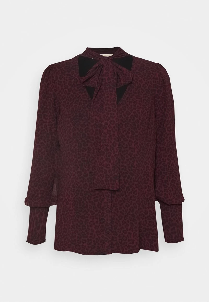 MICHAEL Michael Kors Damen CHEETAH TIE - Bluse - Dark Ruby 9 MICHAEL Michael Kors Damen CHEETAH TIE - Bluse - Dark Ruby – Bild 7