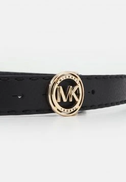 MICHAEL Michael Kors Damen LOGO BELT WITH HAND STITCHING - Gürtel - Black -MICHAEL Michael Kors Geschäft e56545ad0afe4294ac24a2bd7c491a1c