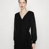 MICHAEL Michael Kors Damen CLIP WRAP - Cocktailkleid/festliches Kleid - Black -MICHAEL Michael Kors Geschäft e7c7f940fc484eb0a55e352f6b0af574