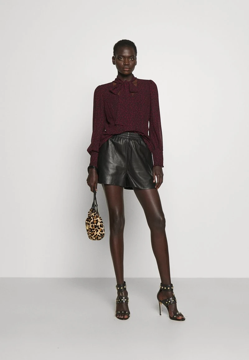 MICHAEL Michael Kors Damen CHEETAH TIE - Bluse - Dark Ruby 4 MICHAEL Michael Kors Damen CHEETAH TIE - Bluse - Dark Ruby – Bild 2