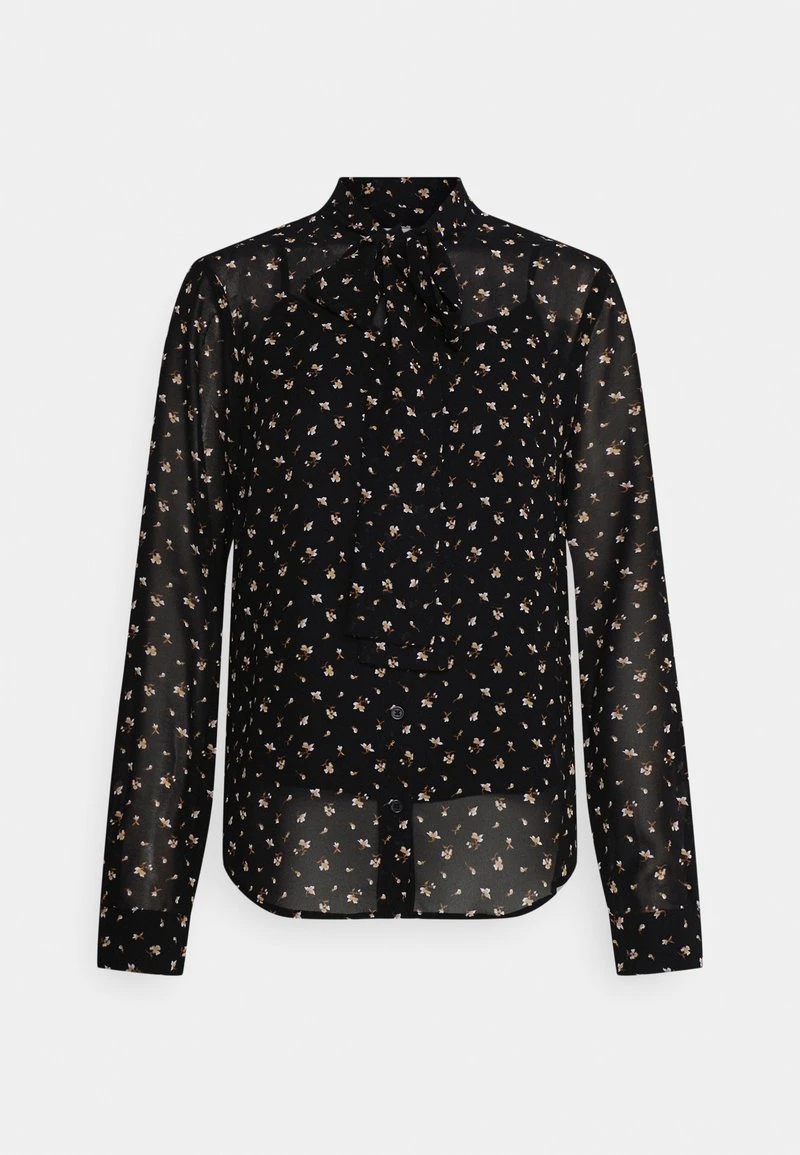 MICHAEL Michael Kors Damen DITSY BOW BLOUSE - Hemdbluse - Black/khaki 3 MICHAEL Michael Kors Damen DITSY BOW BLOUSE - Hemdbluse - Black/khaki