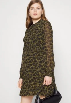 MICHAEL Michael Kors Damen PALMETTO SMOCK DRESS - Freizeitkleid - Smoky Olive -MICHAEL Michael Kors Geschäft ee443d56897c43ee887ad889d0e0de49