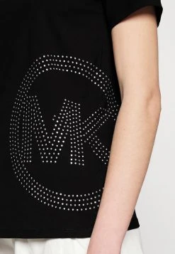 MICHAEL Michael Kors Damen STUDDED CHARM CLASSIC - T-Shirt Print - Black 13 MICHAEL Michael Kors Damen STUDDED CHARM CLASSIC - T-Shirt Print - Black -MICHAEL Michael Kors Geschäft ef1a972d15ad49478e5e9228f64d91a7