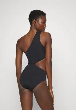 MICHAEL Michael Kors Damen LOGO CUT OUT ONE SHOULDER ONEPIECE - Badeanzug - Black -MICHAEL Michael Kors Geschäft ef41838cdb04405d944f2808f21ada9a
