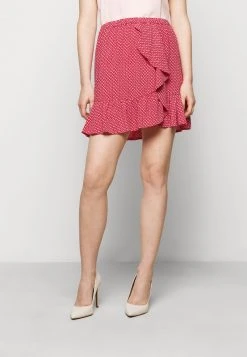 MICHAEL Michael Kors Damen PRINTED SKIRT - Minirock - Crimson