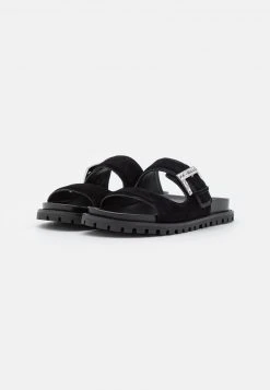 MICHAEL Michael Kors Damen GISELLE SLIDE - Pantolette Flach - Black -MICHAEL Michael Kors Geschäft f2f1f236a7254b609c25f1ebcdc048d3