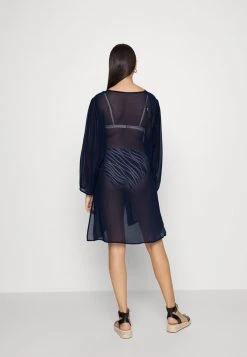 MICHAEL Michael Kors Damen LARGE GROMMET BUTTON FRONT COVERUP - Strandaccessoire - Navy -MICHAEL Michael Kors Geschäft fba1b86624814ae6a7b0b028a90976dc