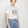 MICHAEL Michael Kors Damen CIRCLE LOGO TEE - T-Shirt Print - White -MICHAEL Michael Kors Geschäft fcfc4a2221494e0ba9c841186b92f5b2