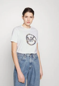 MICHAEL Michael Kors Damen CIRCLE LOGO TEE - T-Shirt Print - White