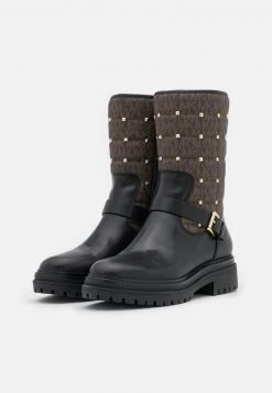 MICHAEL Michael Kors Damen LAYTON BOOTIE - Cowboy-/Bikerboot - Black/brown -MICHAEL Michael Kors Geschäft ff3ff3698c1747249e341667aa971a6f